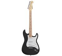 Chord | CAL63 Electric Guitar | Maple Fretboard | Black, Full Size, 174.525UK