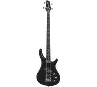 Chord CCB90-BK Bass Black Electric Guitar With Twin Volume Controls, Maple Neck