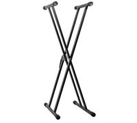 Chord | Double X Frame Keyboard Stand | Adjustable Height, Sturdy Steel Support for Digital Piano, Synth & MIDI | Foldable, Portable, Secure Grip, Max Load 40kg