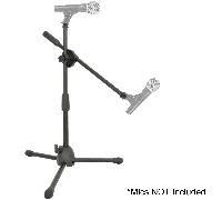 Chord Dual Microphone Mini Boom Stand Kick Snare Tabla Bongos Foldable Design