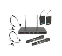 Chord Electronics NU4-C. Microphone type: Handheld/Lavalier microphone Wireless range: 60 m. Receiver type: Rack mount receiver. Transmitter type: Bodypack transmitter. Carrier frequency: 864.8 kHz. B