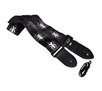 Chord | Fully Adjustable White Spider Print Design Guitar Strap
