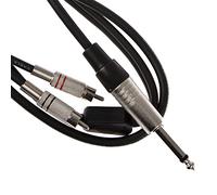 chord M6J-2R150 6.3 mm Mono Jack to 2 RCA Lead
