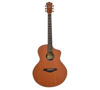Chord Nomad Series: Electro Acoustic Guitar with Built in Tuner and Active 3-Band EQ Grand Auditorium Style with Venetian Cutaway Cherry