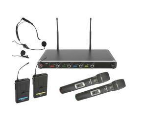 Chord NU4-C Quad Wireless Microphone System | 2 x Handheld 2 x Beltpack