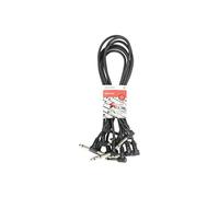 chord PATCH050BK Classic Patch Lead, Set of 6 Pieces