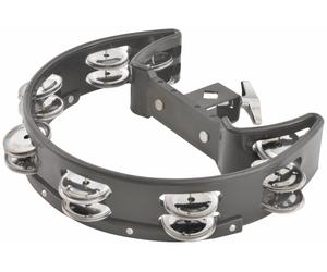 Chord Plastic Black Drummer Music Kids Adults Tambourine Single D with Clamp