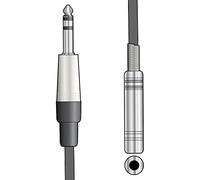 Chord | Pro Audio Jack to Socket Cable, 6.3mm to 6.3mm TRS Extention | 6.0M