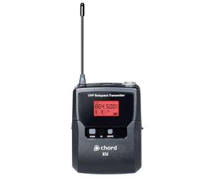 Chord | Replacement Bodypack Transmitter for XU Series UHF Wireless Microphone Systems - IR Sync, Mini XLR Input, 823-832/863-865 MHz