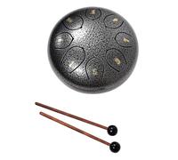 Chord | Steel Tongue Drum 6-Inch 8-Note : Ideal for Rain and Outdoor Serenity, Meditation, Therapy, and Educational Use with Playing Sticks, Thimbles, and Drawstring Bag Included | Silver