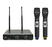 SU20 Compact Dual UHF Microphone Sets - Handheld Blue + Yellow - SU20-H-BY