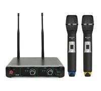 Chord SU20 Compact Dual UHF Wireless Microphone Set (Handheld 864.8+863.1)