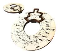 Chord Wheel Fifth Round, Tool for Music Theory, Round Wooden Wheel for Musical Composition, Songwriting, Creative Improvisation and Instrumental Learning