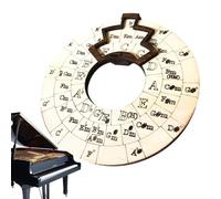 Chord Wheel - Interactive Round Wooden Melody Chord Tool | Signature Music Theory Learning Tooil | Muisic Wood Wheels Tools Suitable For Songwriting, Musics Education & Easy Chords Progression