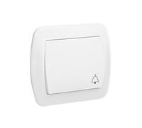 CHORD WHITE PUSH BUTTON "BELL" SCREW TERMINALS 10AX 250V AD1/11