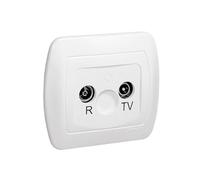 Simon Akord Antenna Socket RD/TV Final White AAK/11