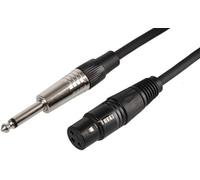 Chord - Xlr Female To 6.35mm Mono Male Microphone Lead, 3M Black