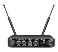 Chord XU-4 Wireless Microphone System - 4-Channel UHF Receiver with 4 Handheld Mics, True Diversity, UK Plug - For Events, Groups & Performers