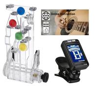 ChordBuddy Guitar Learner, Teaching Aid, Right Handed Chord Buddy Unit, with Instrument Alley True Chromatic Tuner Only, Online Video Lessons and App Bundle, Genuine USA Product