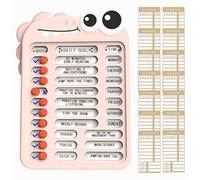 Chore Chart Checklist Board - Paper Reusable Kids Schedule Slider Habit | Self Discipline Check-in Reward Planning Board For Home Study Routine And Daily Task Management Use