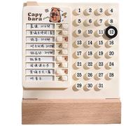 Chore Chart for Kids Capybara Checklist Board with Perpetual Calendar Task Board with 26 Blank Cardstocks for Kids Home School and Classroom