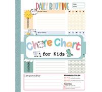 Chore Chart for Kids Notebook: Activity Log Daily Visual Routine & Responsibility Tracker, Colorful Task Checklist for Morning & Bedtime Habits, ADHD ... for Home and School, Mood, Energy, Gratitude