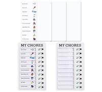 Chore Chart for Kids, Plastic White Checklist Board with Blank Cardstocks, Detachable Portable Task Board for Backpack Purse