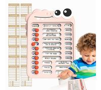 Chore Chart For Kids | Reusable Kids Schedule Board For Home | Schedule Board For Home, Self-Discipline Check-in With Checklist Slider Students