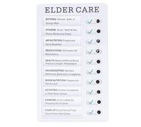 Chore Chart for Youngsters | Soft PVC Portable Memo Board Eliminates Forgetfulness | Daily Planner for Home/School/RV | Detachable Sheets & Slide Button, 7.9x4.7in (Elder Care)