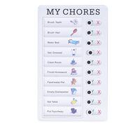 Chore Chart for Youngsters | Soft PVC Portable Memo Board Eliminates Forgetfulness | Daily Planner for Home/School/RV | Detachable Sheets & Slide Button, 7.9x4.7in (My Chores)