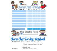 Chores Chart for Boys Notebook: Kids Daily Chore Notebook Printed In Colour 8.5" x 11.25" 82 Pages Doodle Themed Illustrations Of Boys Doing Chores Ideal for Parents , Grandparents , Child Carers