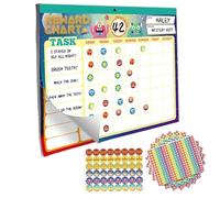 Chores Table for Children - Magnetic School Behavior Tracker - Reusable Reward Table with Stickers for Daily Routine Management for Home Kindergarten School Refrigerator