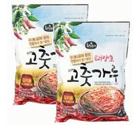 Choripdong Gochugaru Korean Red Pepper Chilli Powder Small Flake for Kimchi (Coarse) 454g 1LB (Pack of 2)