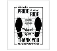 CHORMING White Car Paper Floor Mats : 50 Pcs Disposable Floor Cars Auto Vehicles Automotive Mat Covers Protector Detailing Detail Wash Temporary Sticky 16x20inch, fzp202