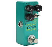 Chorus Vibrato Pedal Metal 2 in 1 Electric Guitar Effect Pedal Green, True Bypass Switch - Compact Design, Classic Modulation, Ideal for Guitarists