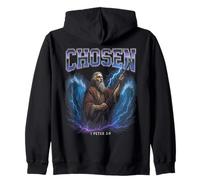 Chosen Funny Moses Cringy Meme Overloaded Christian Zip Hoodie