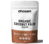 Chosen Supplements Organic Coconut Sugar 1kg, from Coconut Nectar Blossom - Low GI Brown Sugar, for Drinks, Desserts & Baking