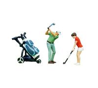 Chosertory 1/64 People Figures Man Woman Golfer Micro Landscape Accessories Miniature