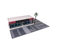 Chosertory 1:64 Scale Parking Lot Model, Display Case for 1/64 Scale Die-cast Model Cars, Presentation Accessory, Parking Lot w Tree