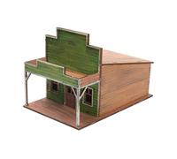 Chosertory 1/72 Scale City Model, Unpainted Scenery, Unfinished Miniature Diorama, 3D Wooden Puzzle for Adults, Grocery Store