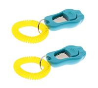 Chosertory 2-Pack Dog Clickers with Adjustable Sound, Puppy Training Clickers, Obedience Clickers, PC for Pet Communication, Dog Training, Blue