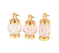 Chosertory 3 Dollhouse Perfume Bottle Miniature Glass Figurines Accessories Decorative Props for Dollhouse Role Play Decoration Micro Landscape, Gold