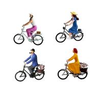 Chosertory 4 1/87 Scale Cyclist Figures for Dioramas, Desktop Decoration And Miniature Collections.