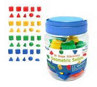 Chosertory 40 3D Shapes Table Materials: Measuring, Color Recognition, Geometric Solids