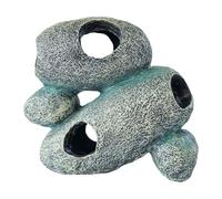 Chosertory Aquarium Hideaway Tank Ornament Cave Shelter Decor Provides Safe Haven for Fish Suitable for Aquarium Living Room Tableto, 4 in 1
