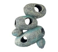 Chosertory Aquarium Hideaway Tank Ornament Cave Shelter Decor Provides Safe Haven for Fish Suitable for Aquarium Living Room Tableto, 5 in 1