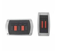 Chosertory Automobile Foot Pedal Covers Set Brake Gas Pads With Non Slip Rubber Strips Aluminum Alloy Construction Adjustable Mounting Suitable for automatic cars daily driving gift giving