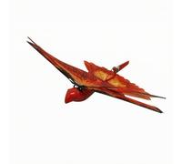 Chosertory Beginner-Friendly Flapping-Wing Bird Toy Convenient USB Charging, Bionic Flying Bird, Low-Interference Band, for Backyard, Beginners, Red