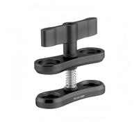 Chosertory Camera Mount Bracket Dive-Light Connector Aluminum Alloy Butterfly Clamp Stable Mount Structure Hand Adjusting Screw Suitable for Underwater Scene Marine Equipment, Black