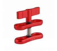 Chosertory Camera Mount Bracket Dive-Light Connector Aluminum Alloy Butterfly Clamp Stable Mount Structure Hand Adjusting Screw Suitable for Underwater Scene Marine Equipment, Red